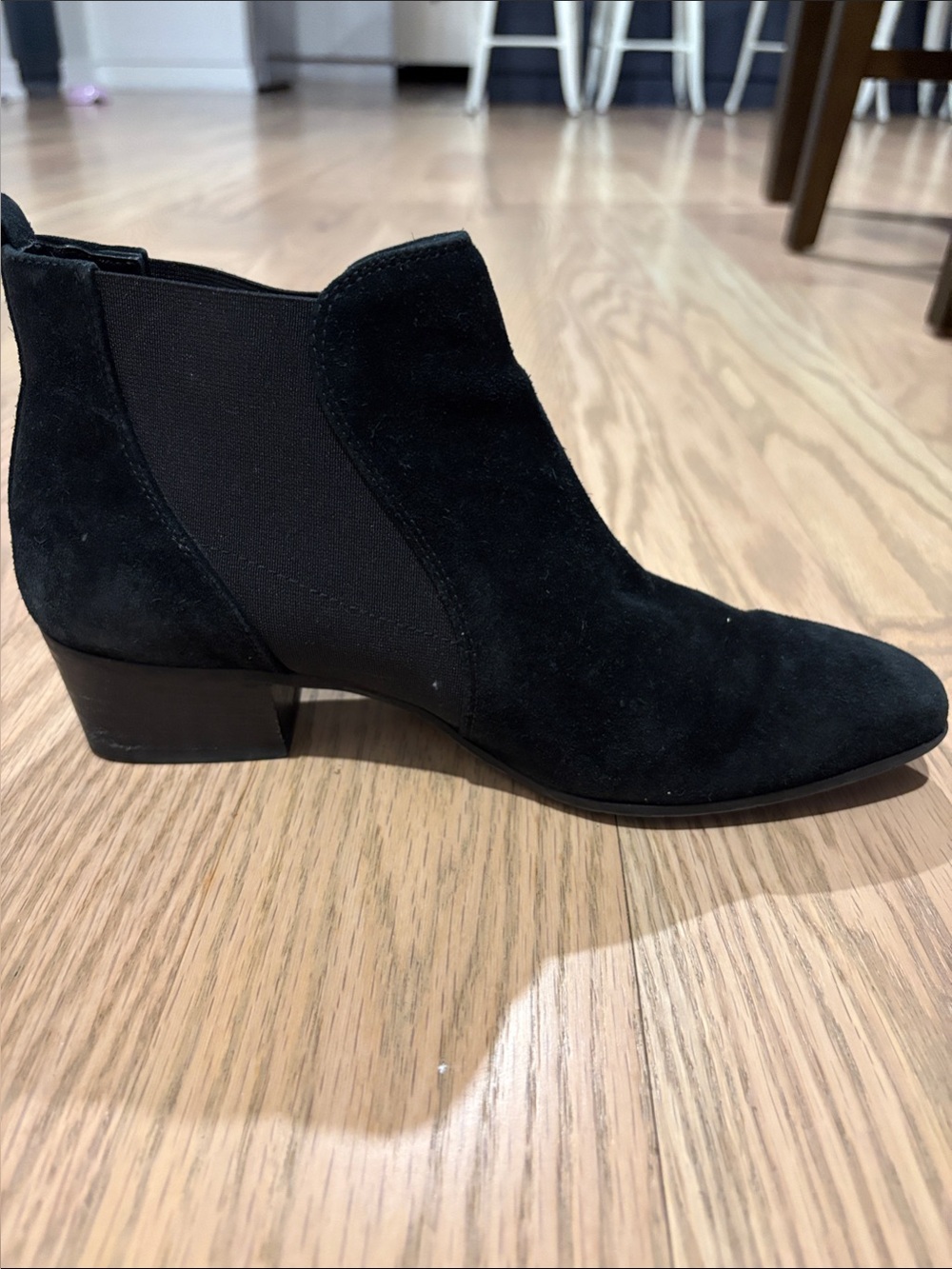 Aquatalia Black Suede Chelsea Ankle Boots